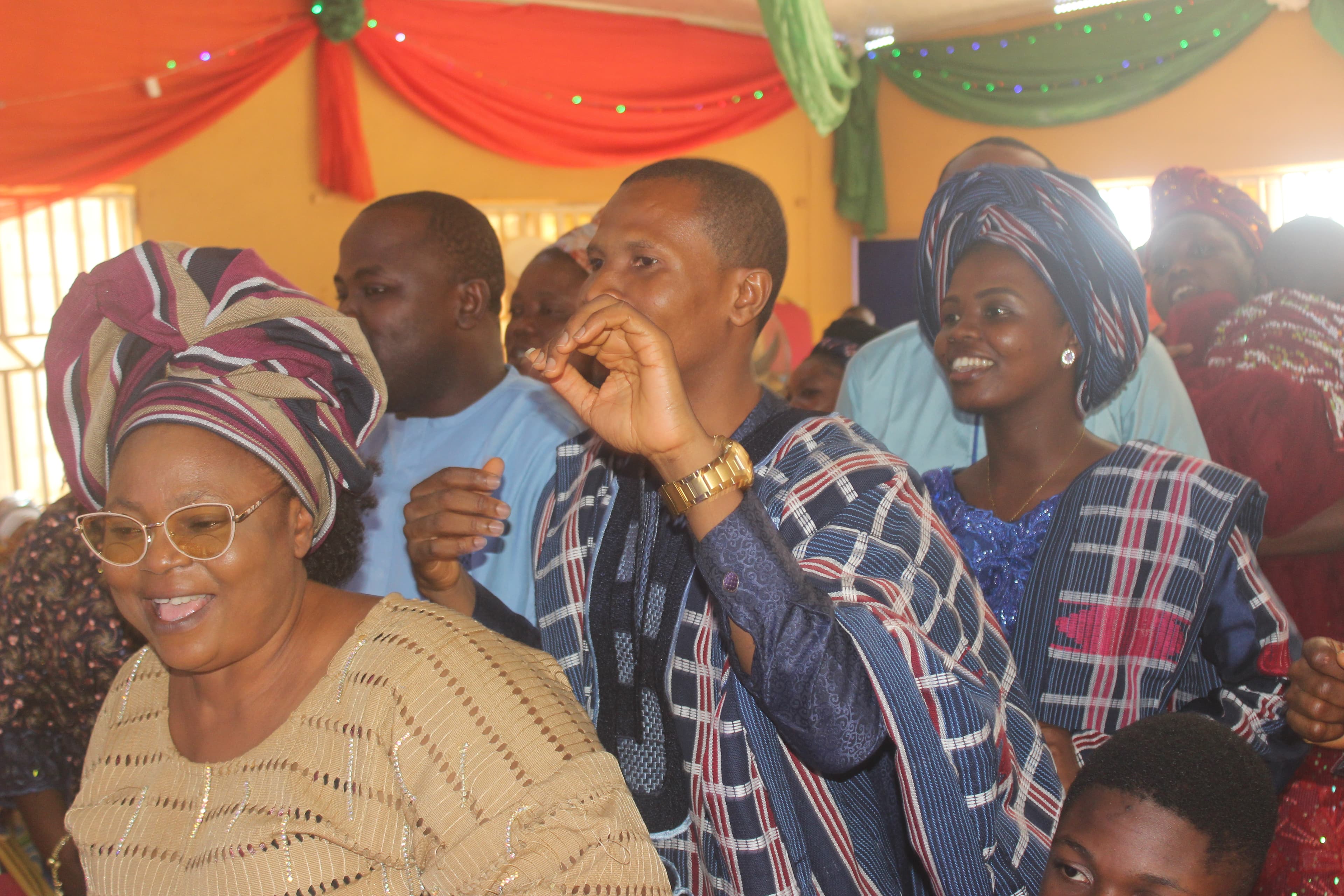 Church congregation worshipping together