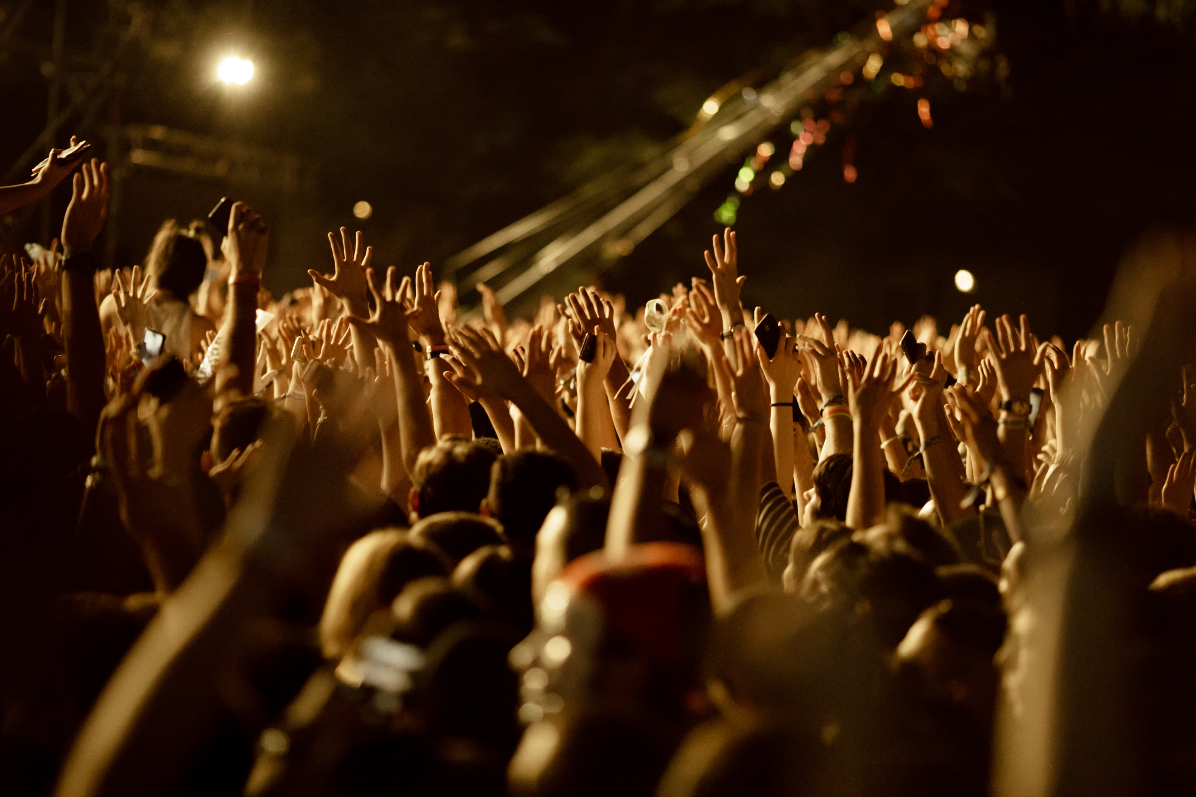 Worship ministry on stage